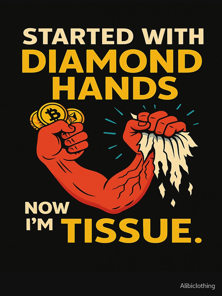 Started with Diamond Hands… Now I’m Tissue – Crypto Meme by Alibiclothing T-Shirts, Hoodie, Sweatshirt (Image 3)