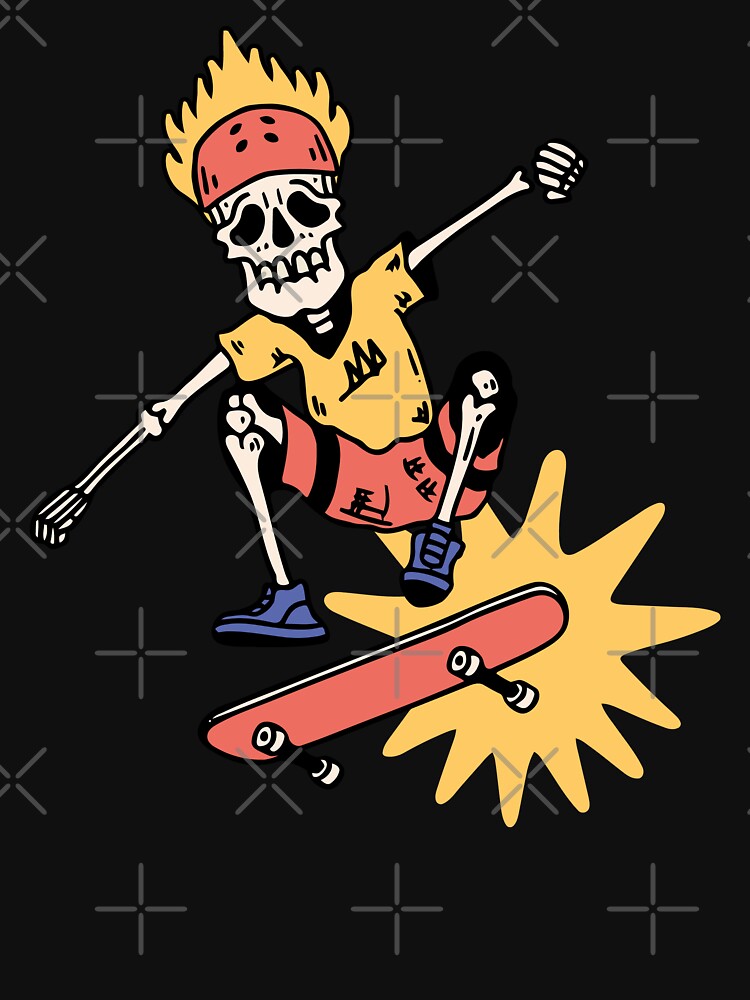 Skeleton Skateboard  Vintage Skateboarding Skull Skater by Mansn T-Shirts, Hoodie, Sweatshirt | BlankRebels.com (Image 3)