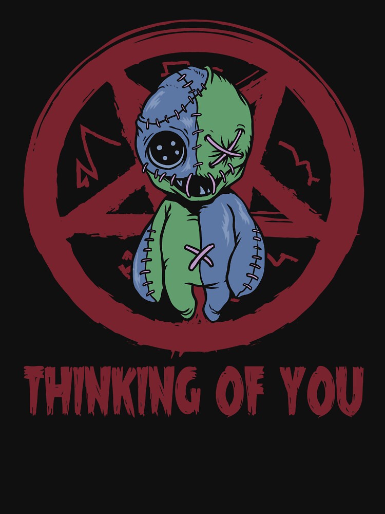 Thinking Of You Voodoo Doll Halloween by Teapot-art T-Shirts, Hoodie, Sweatshirt | BlankRebels.com (Image 3)