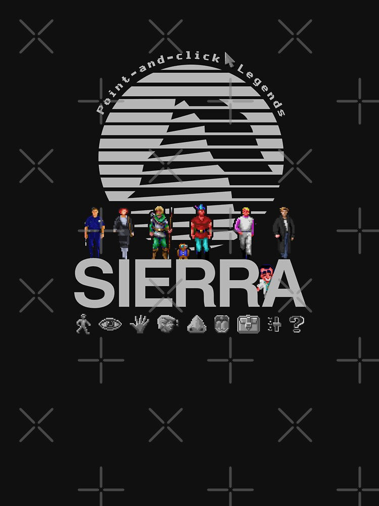 POINT AND CLICK LEGENDS - Sierra Online Logo (GREY) - Gaming Heroes and Icons - Graphic Adventure PC Games! by... (Image 3)