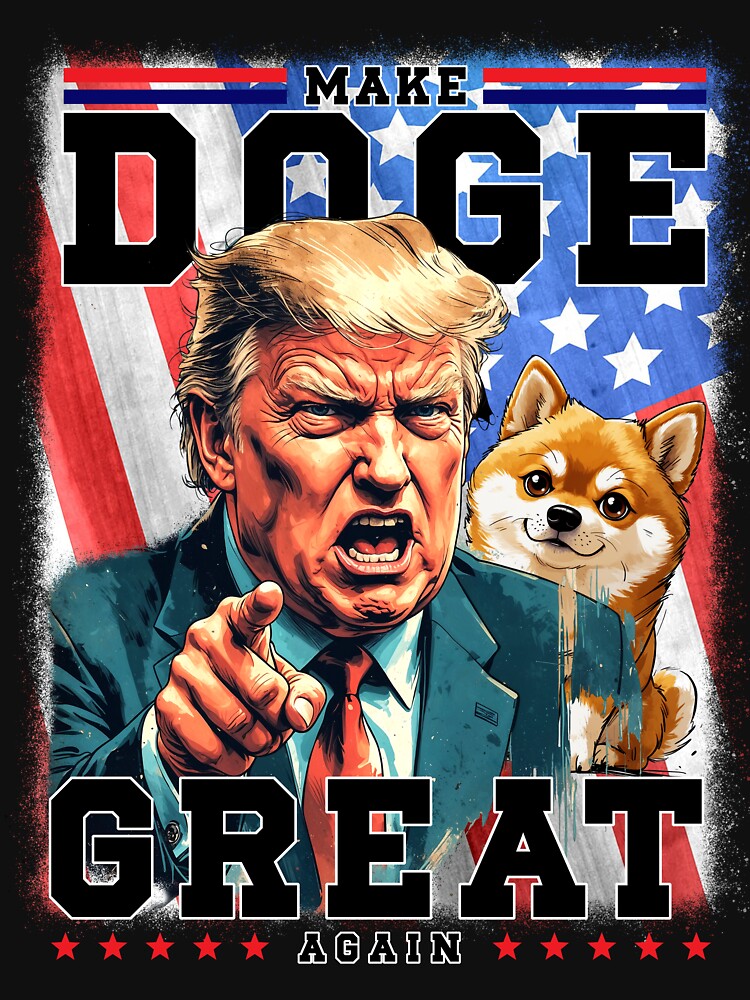 Make Doge Great Again PNG | Funny Trump Doge Meme Digital Download | Dogecoin Crypto Meme Art | USA Patriotic... (Image 3)