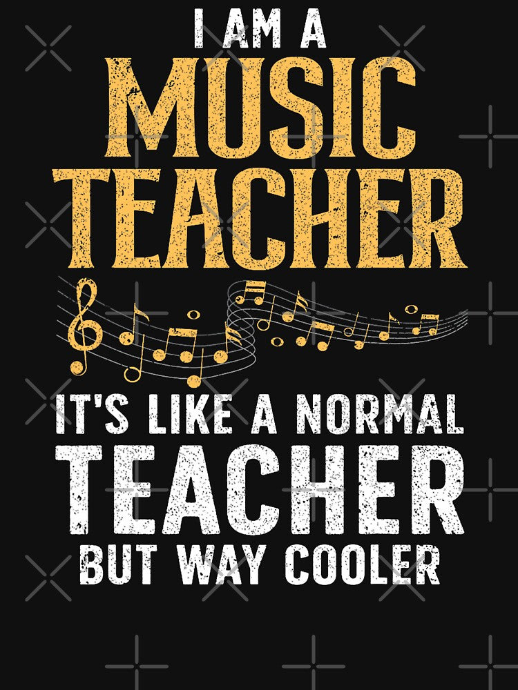 Funny Music Teacher Shirt – Way Cooler Than a Normal Teacher by BassRooted Hoodie, Sweatshirt | BlankRebels.com (Image 3)