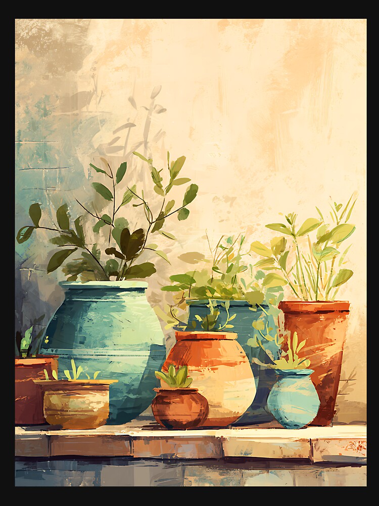Rustic Cottagecore Ceramic Pots by bapupa T-Shirts, Hoodie, Sweatshirt | BlankRebels.com (Image 3)
