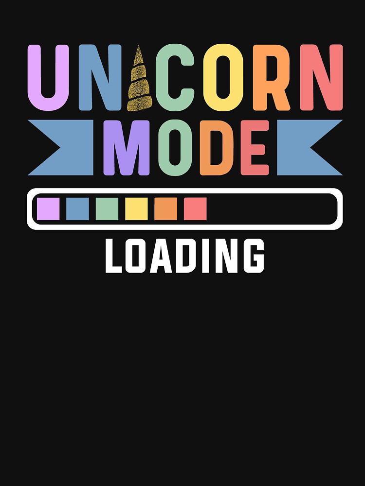 Vintage Unicorn Mode Loading Funny by jasperjuan77 T-Shirts, Hoodie, Sweatshirt | BlankRebels.com (Image 3)