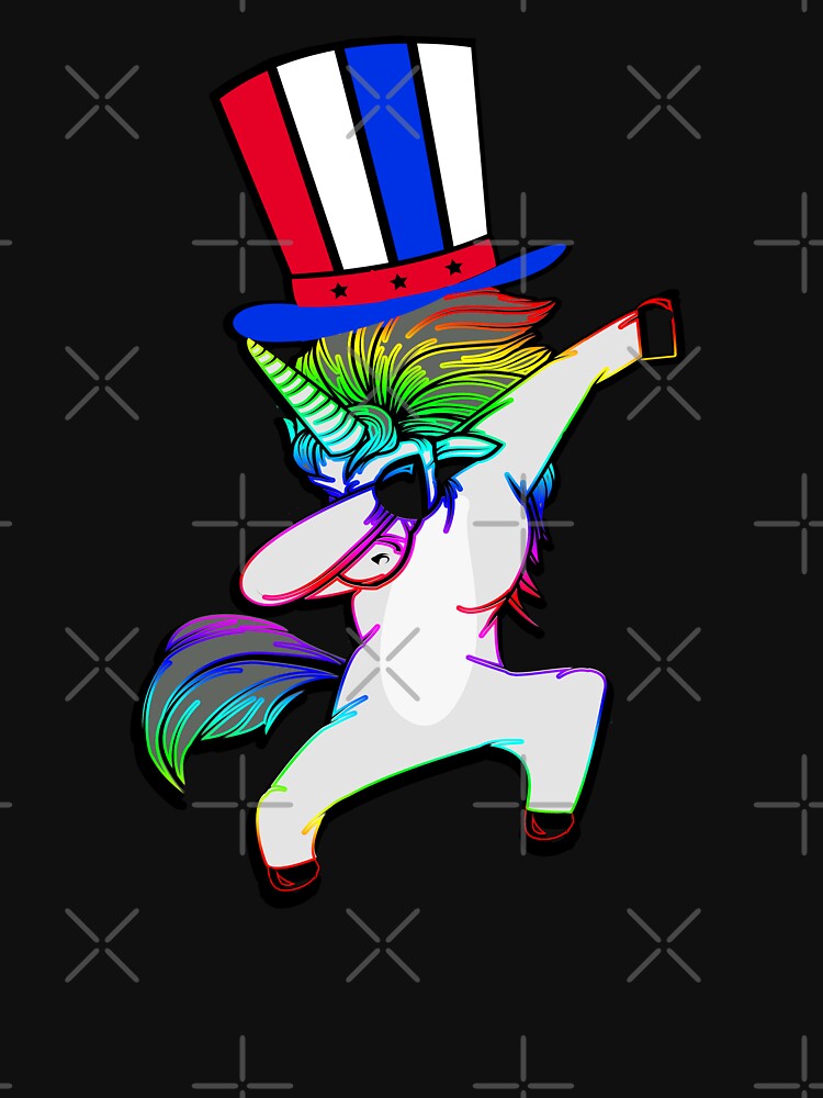 Freedom Celebration Funny Dabbing Unicorn July 4th by WelderSurgeon T-Shirts, Hoodie, Sweatshirt | BlankRebels.com (Image 3)