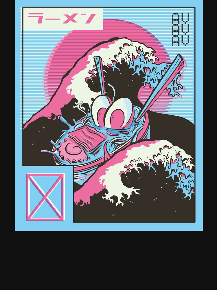 RAMEN NOODLE VAPORWAVE T-SHIRT TEE SWEATER HOODIE GIFT PRESENT by Timcito Sweatshirt | BlankRebels.com (Image 3)
