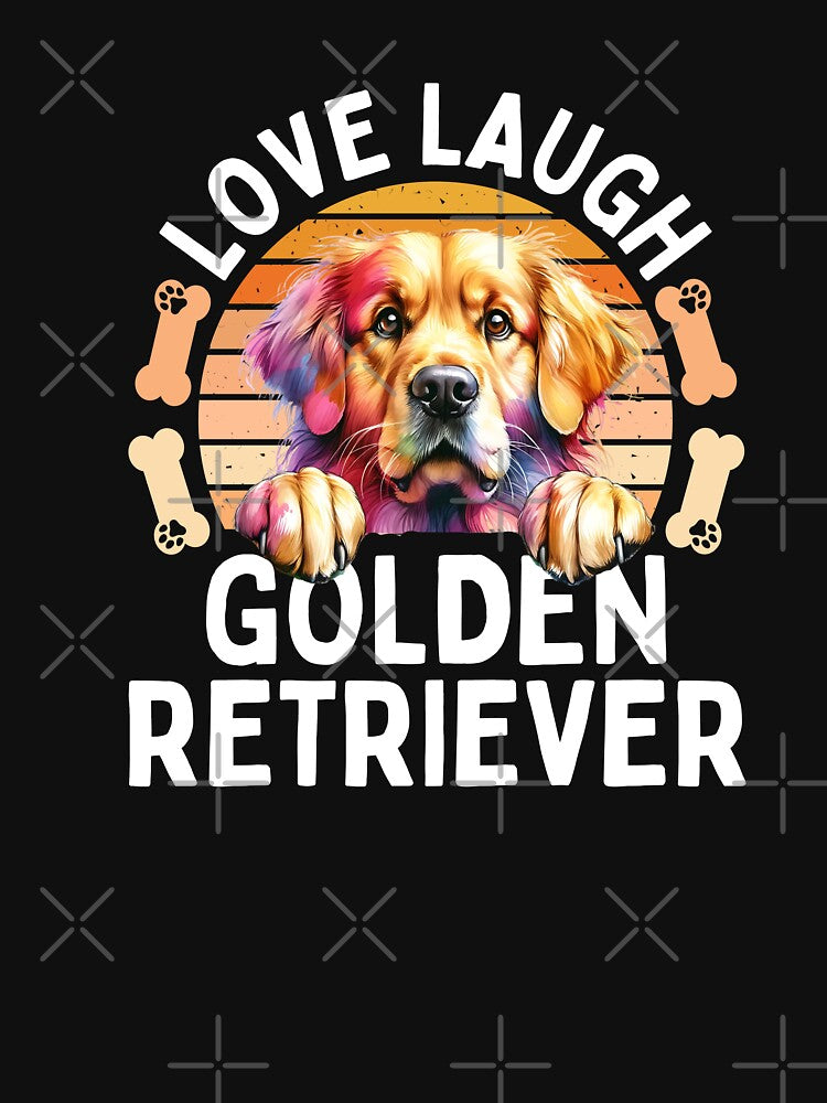 Love Laugh Golden Retriever by TheAnimalZ00 T-Shirts, Hoodie, Sweatshirt | BlankRebels.com (Image 3)