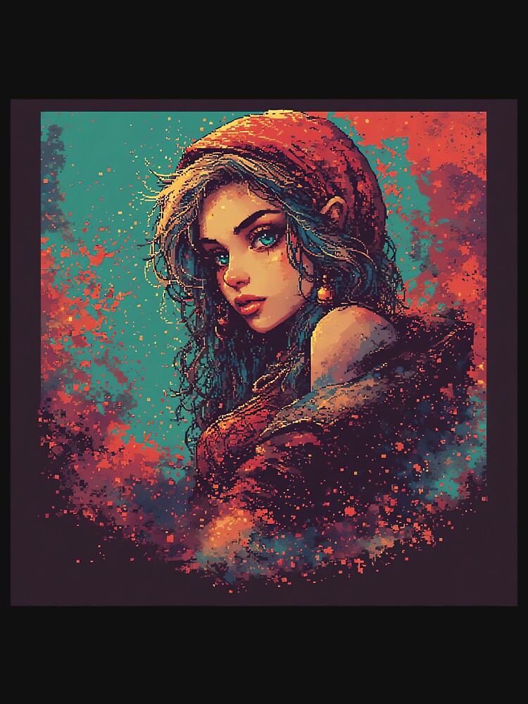 Retro Art Woman Pixel Art T-Shirts, Hoodie, Sweatshirt