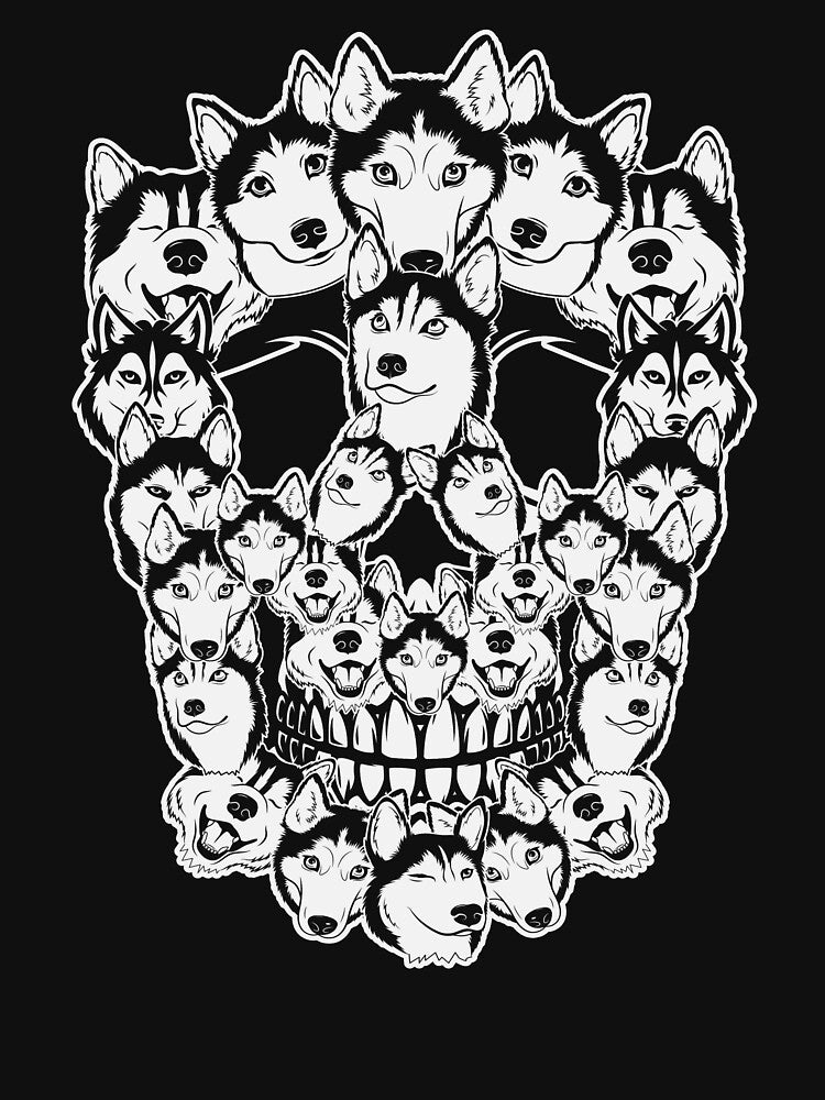 Husky Dog Skull Halloween Costume by DNW-art T-Shirts, Hoodie, Sweatshirt | BlankRebels.com (Image 3)