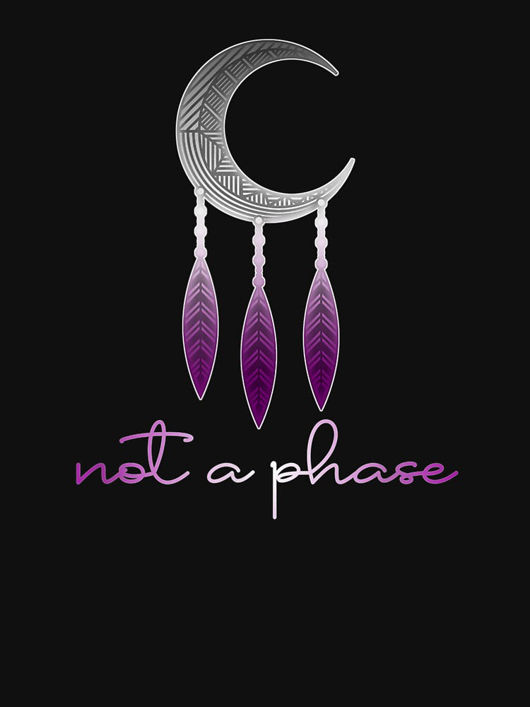 Asexual Celestial Not A Phase Ace Pride Flag Moon Boho by servantdep T-Shirts, Hoodie, Sweatshirt | BlankRebels.com (Image 3)
