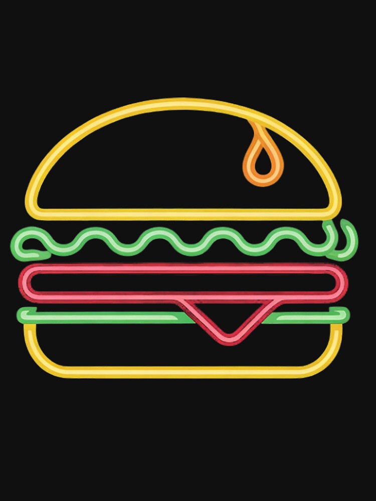 Neon Burger Sign by jewellmeyers T-Shirts, Hoodie, Sweatshirt | BlankRebels.com (Image 3)
