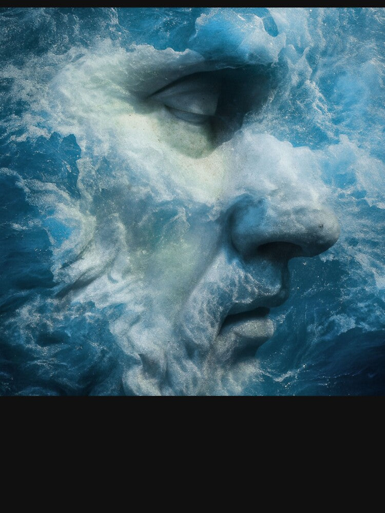 Deep Ocean Waves Face – Surreal Water Portrait by Ocean's ⭐⭐⭐⭐⭐ T-Shirts, Hoodie, Sweatshirt | BlankRebels.com (Image 2)