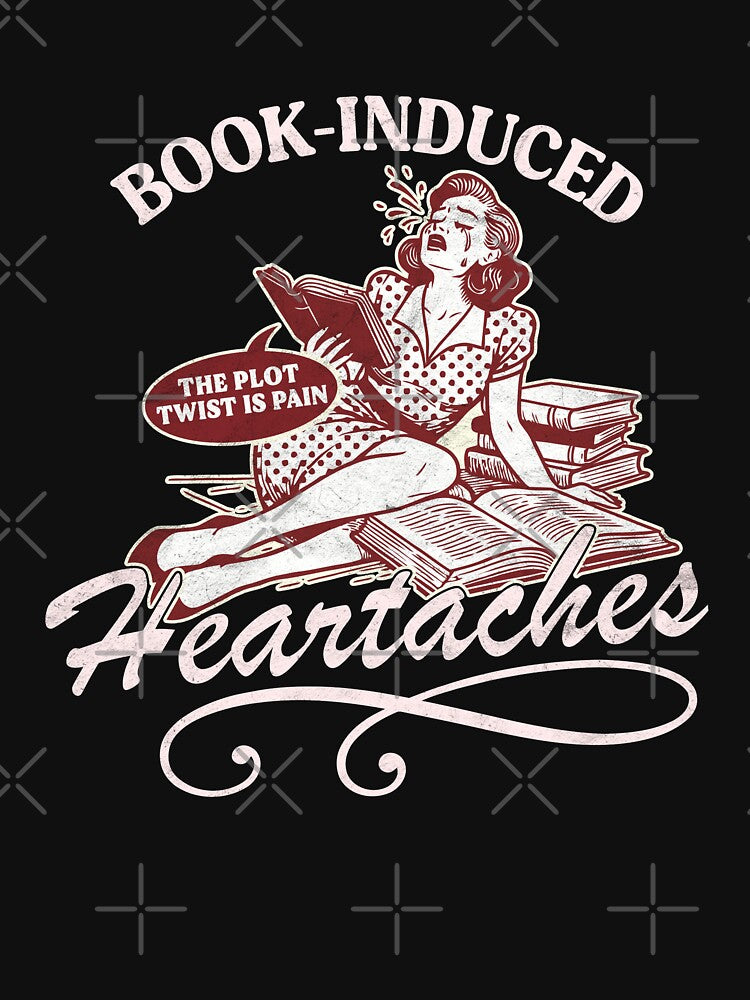 Book-Induced Heartaches Retro Reader by OmbreVengeresse T-Shirts, Hoodie, Sweatshirt | BlankRebels.com (Image 3)