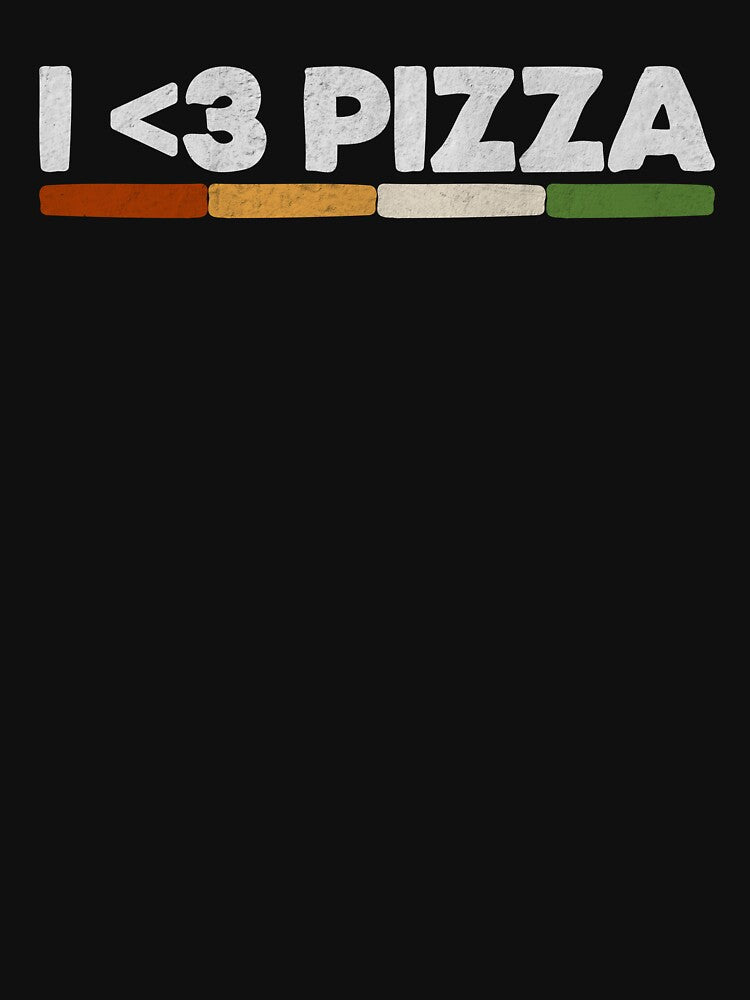 I <3 Pizza, Retro Pizza Lover Graphic Tee - Pizza Is Love by fooderiffic Hoodie, Sweatshirt | BlankRebels.com (Image 3)