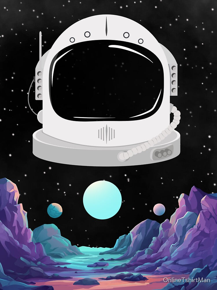ASTRONAUT GRAPHIC SPACE HELMET DESIGN by OnlineTshirtMan T-Shirts, Hoodie, Sweatshirt | BlankRebels.com (Image 3)