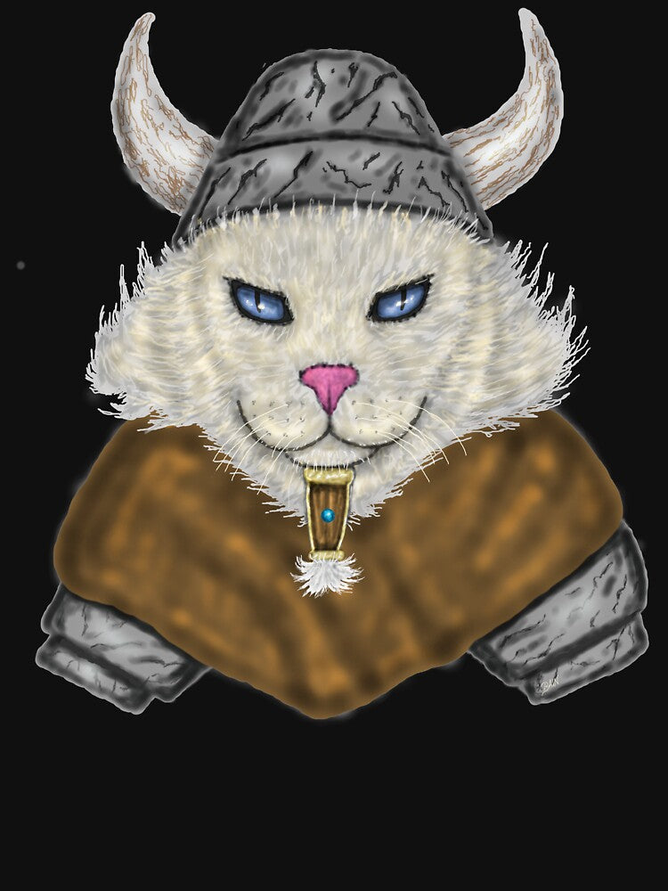 viking cat, cat mom, cat dad, cat lover, viking lover,  funny cat lover design by baingraphics T-Shirts,... (Image 3)