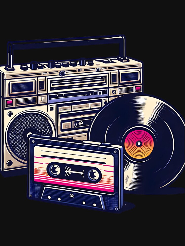 90'S Retro Boombox Cassette  Vinyl Record by discriminatio T-Shirts, Hoodie, Sweatshirt | BlankRebels.com (Image 3)