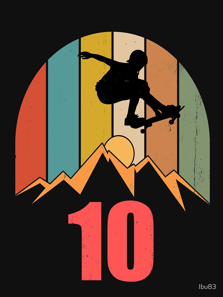 10th Birthday Skateboard Boy Longboarder by Ibu83 T-Shirts, Hoodie, Sweatshirt | BlankRebels.com (Image 3)