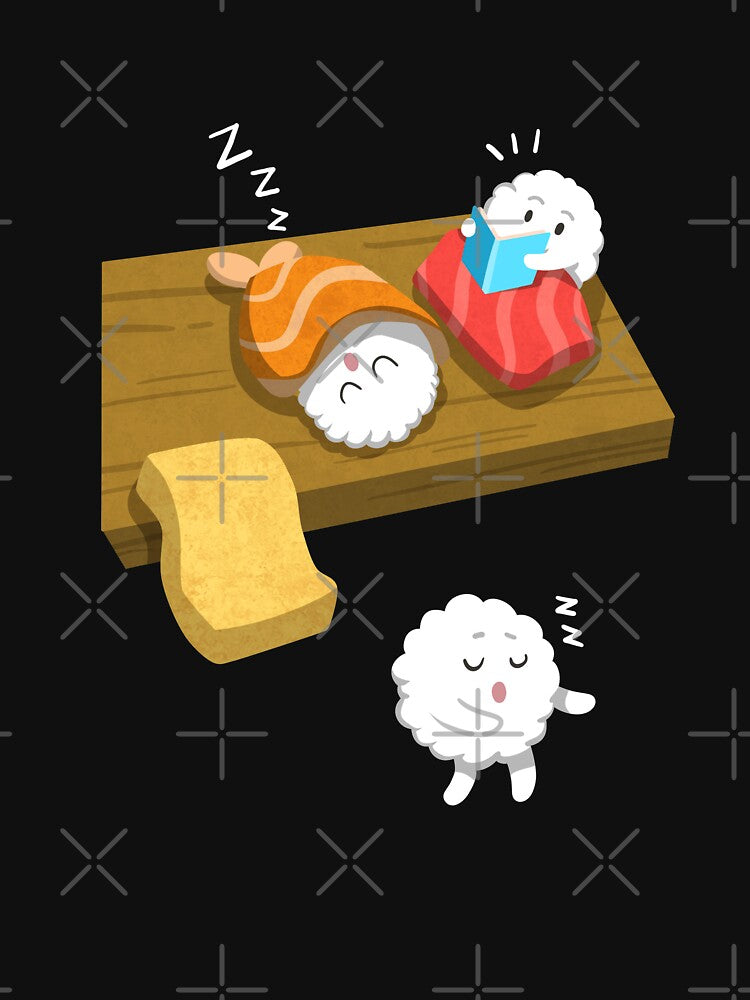 Sushi Sleep Walking, Sushi Shirt, Sushi Illustration, Sushi Lover Sushi Gift, Kawaii Sushi Shirt for a Sushi... (Image 3)