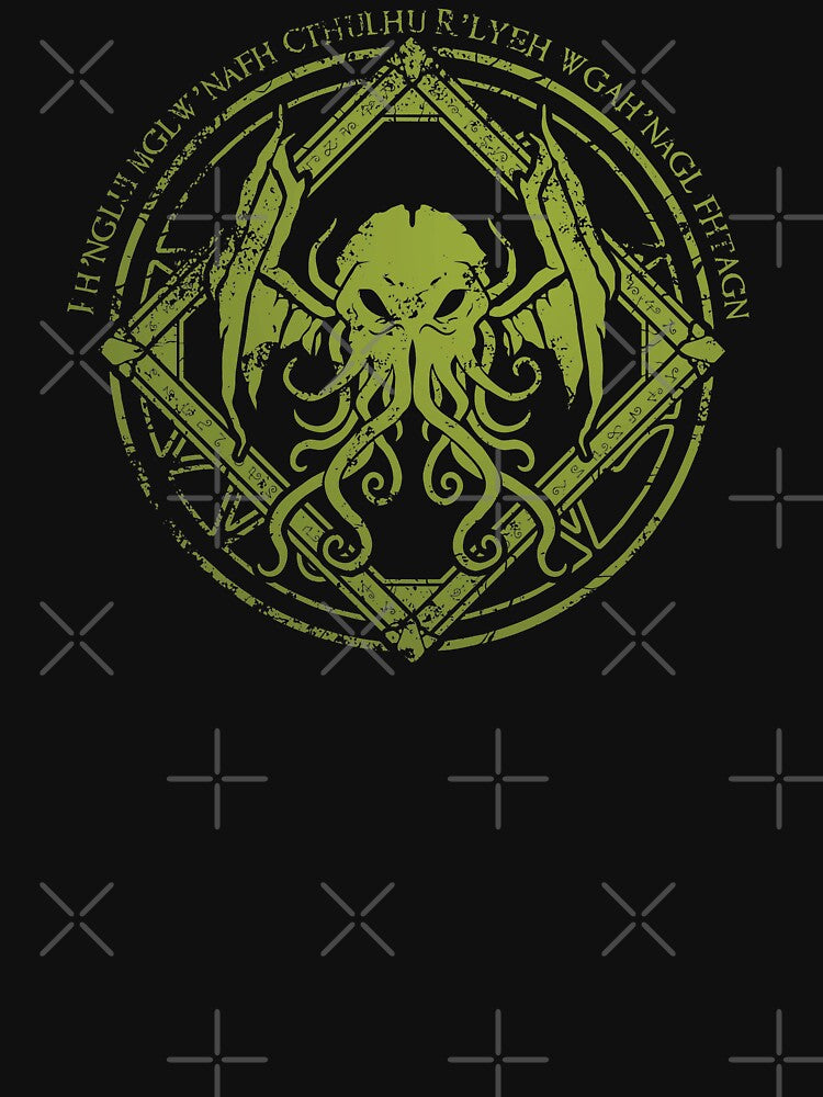 Cthulhu - Lovecraft - Distressed chant design by zachholmbergart