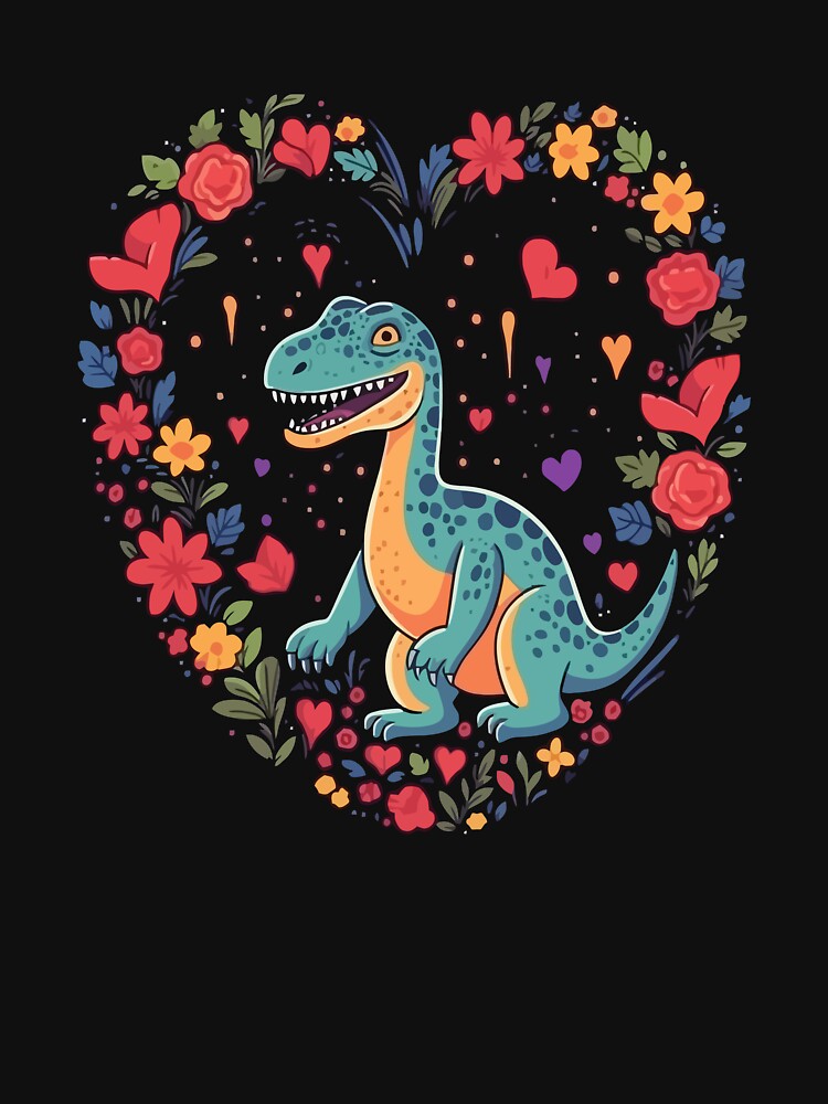 Dinosaur Valentine by creativellashop T-Shirts, Hoodie, Sweatshirt | BlankRebels.com (Image 3)