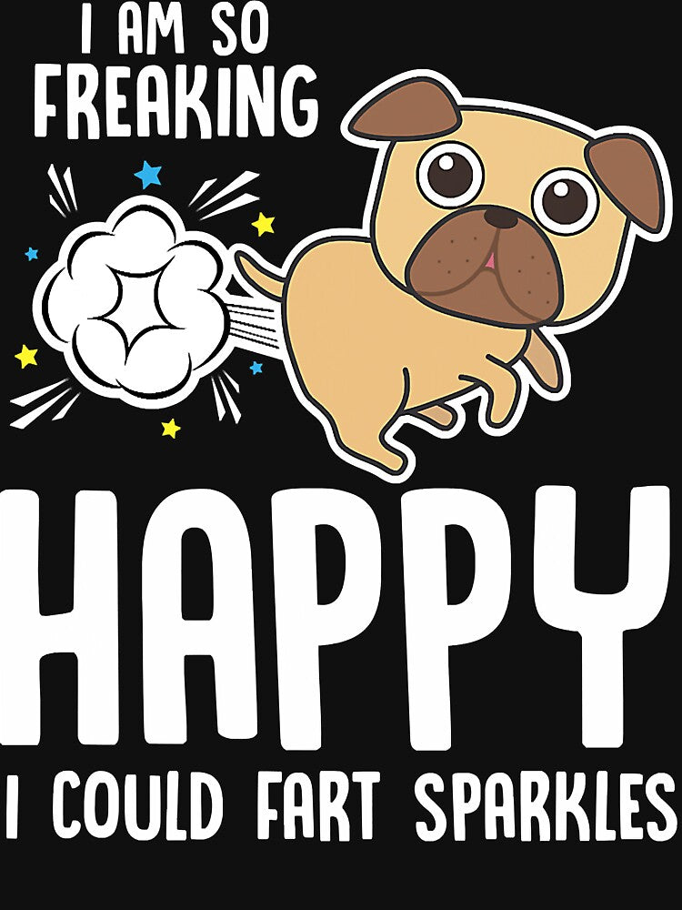 Dog Fart Humor Sparkles Pug Dog by JohnnyBench73 T-Shirts, Hoodie, Sweatshirt | BlankRebels.com (Image 3)