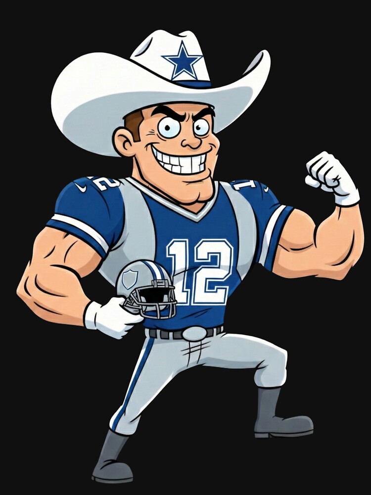 Retro Football Mascot - Tough Cowboy Player by Jonathas0989 T-Shirts, Hoodie, Sweatshirt | BlankRebels.com (Image 3)