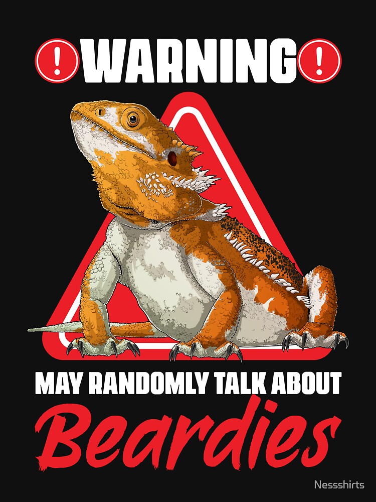 Warning Funny Beaded Dragon Pet Humor For Lizard Reptile Fan by Nessshirts T-Shirts, Hoodie, Sweatshirt (Image 3)