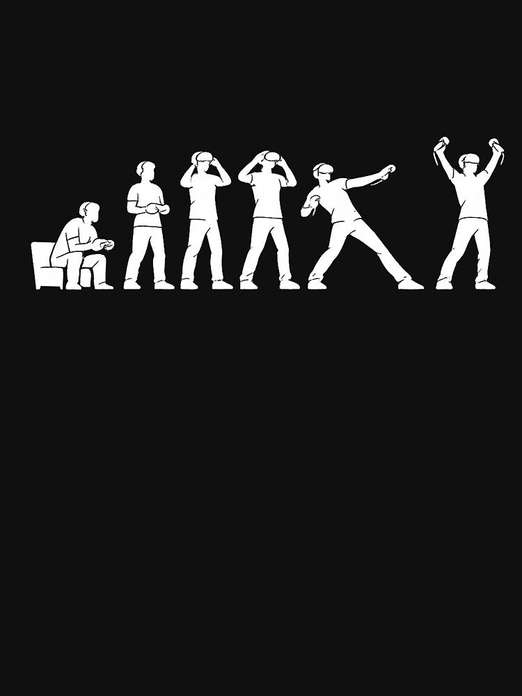 VR Gaming Evolution Silhouette Design by JustJaxGaming