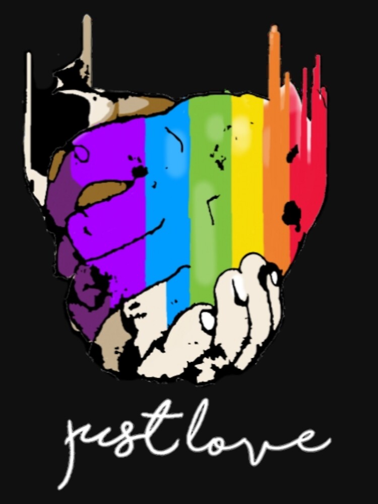 Lgbt shirt, just love, lesbian gay couple gift by Optimisticink Hoodie, Sweatshirt | BlankRebels.com (Image 3)