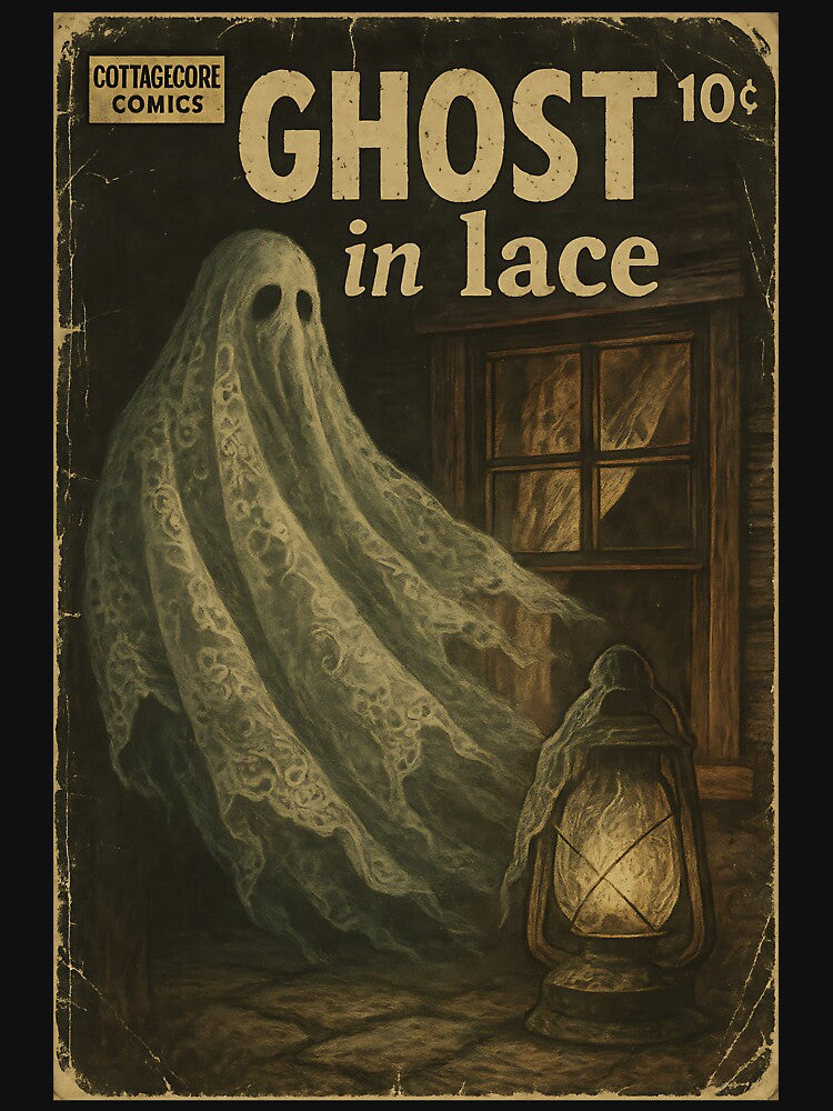 Dark Cottagecore: Ghost in Lace by bapupa T-Shirts, Hoodie, Sweatshirt | BlankRebels.com (Image 3)