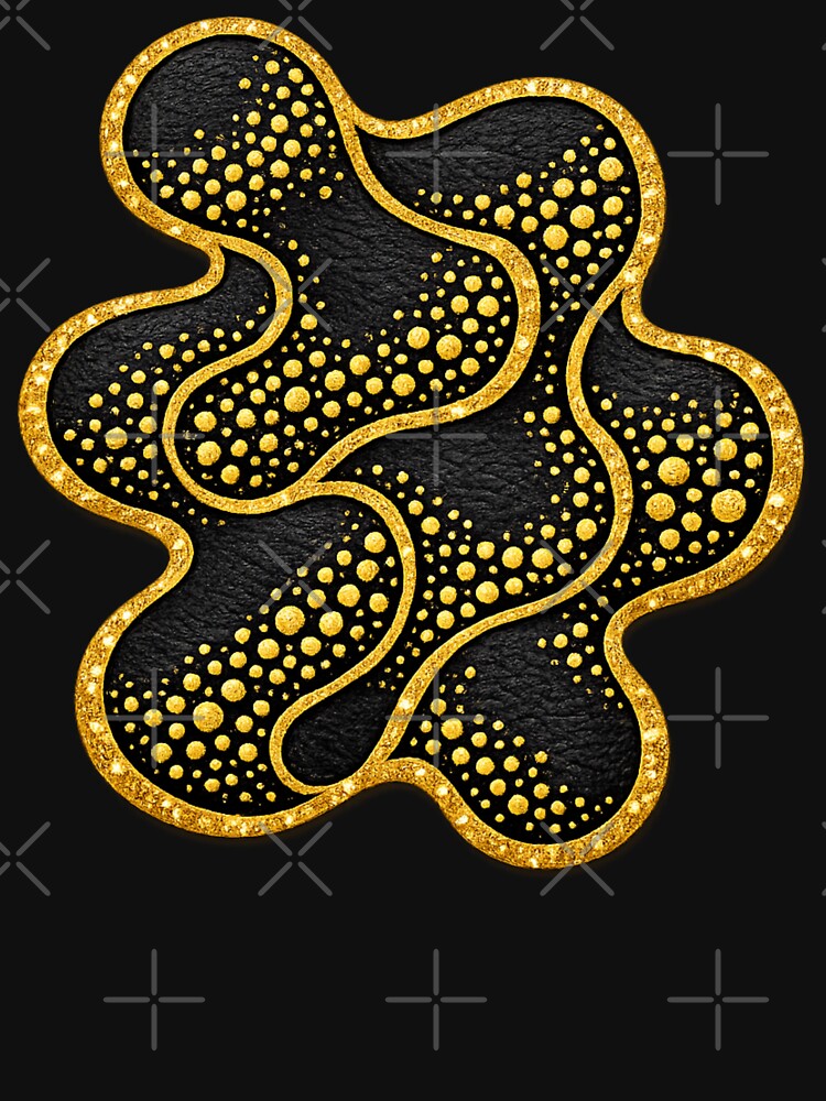 Black & Gold Abstract Bubble Art – Luxury Modern Textured Design by NB-Artmagic T-Shirts, Hoodie, Sweatshirt (Image 3)