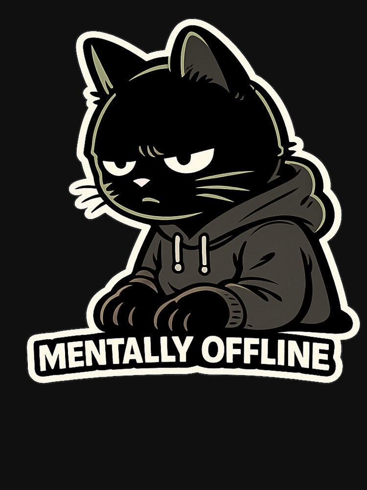 Mentally Offline Grumpy Cat by Modern Badge T-Shirts, Hoodie, Sweatshirt | BlankRebels.com (Image 3)