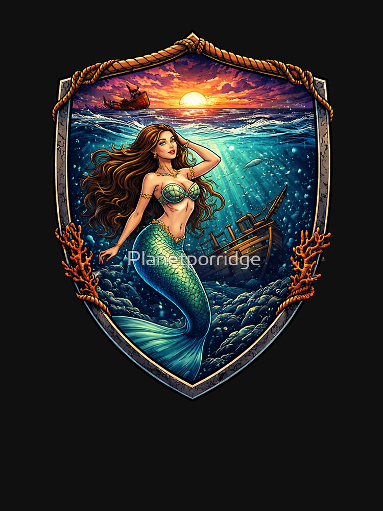Mermaid Sunset Design by Planetporridge T-Shirts, Hoodie, Sweatshirt | BlankRebels.com (Image 3)