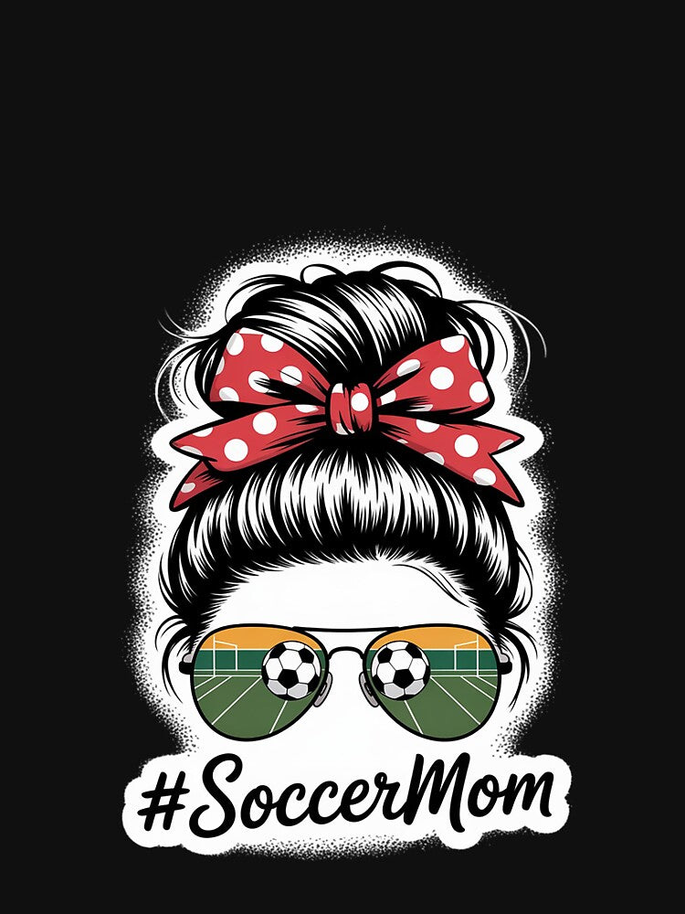 Women Mom Life Soccer Mom Mothers Day Messy Bun Women by RustsyMin T-Shirts, Hoodie, Sweatshirt | BlankRebels.com (Image 3)