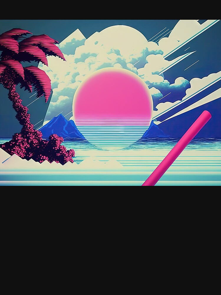 Nostalgia Wave: A Vaporwave Odyssey Through Time and Memory by Mullet Monkey T-Shirts, Hoodie, Sweatshirt (Image 3)