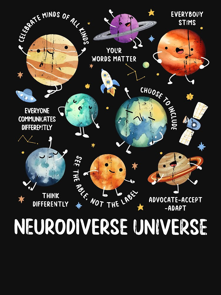 Neurodiverse Universe by cielpoligon T-Shirts, Hoodie, Sweatshirt | BlankRebels.com (Image 3)