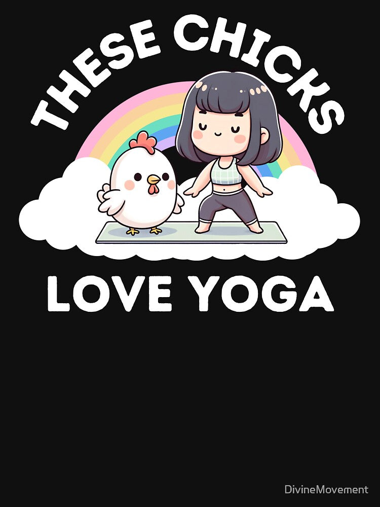 Funny Yoga Girl Chicken Chick by DivineMovement T-Shirts, Hoodie, Sweatshirt | BlankRebels.com (Image 3)