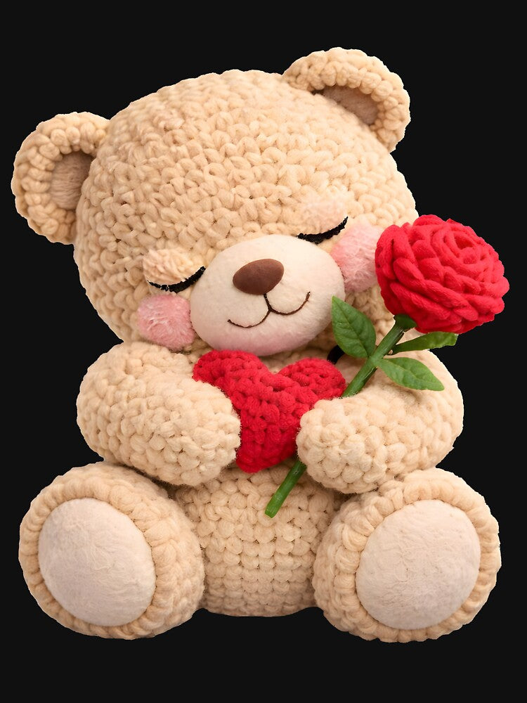 Valentine Bear Crochet Valentines Bear Roses by KroghDs T-Shirts, Hoodie, Sweatshirt | BlankRebels.com (Image 3)