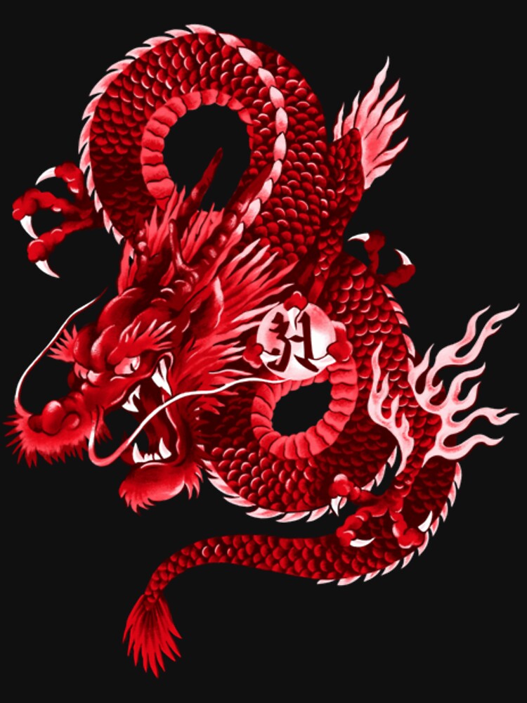 Chinese Red Dragon Asian Dragon Symbol Chinese Dragon Tattoo Graphic Logn Dragon| Perfect Gift|dragon tattoo by... (Image 3)