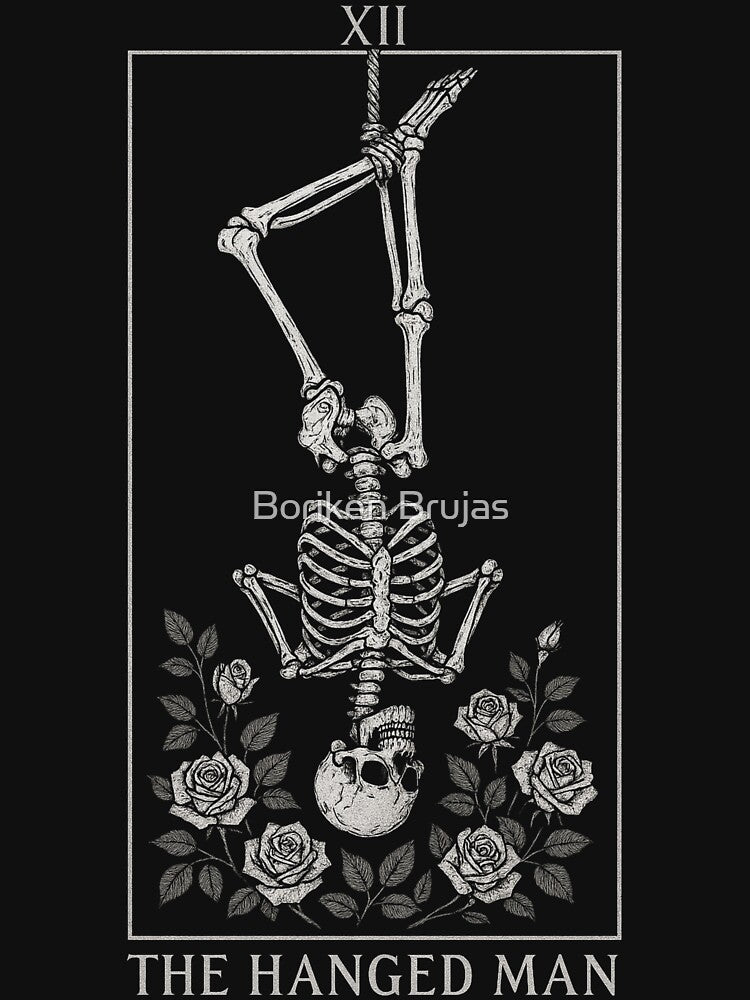 The Hanged Man - Major Arcana - Skeleton Tarot Cards by Boriken Brujas T-Shirts, Hoodie, Sweatshirt (Image 3)