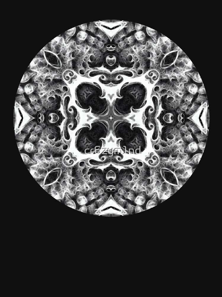 Black and White Gothic Pattern | Dark Victorian Gothic Aesthetic by cr6zym1nd T-Shirts, Hoodie, Sweatshirt (Image 3)