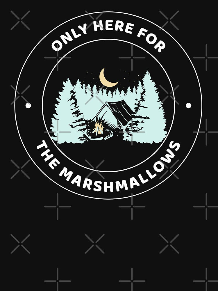 Only Here for the Marshmallows – Retro Camping Badge Design by TalkTee Me T-Shirts, Hoodie, Sweatshirt (Image 3)