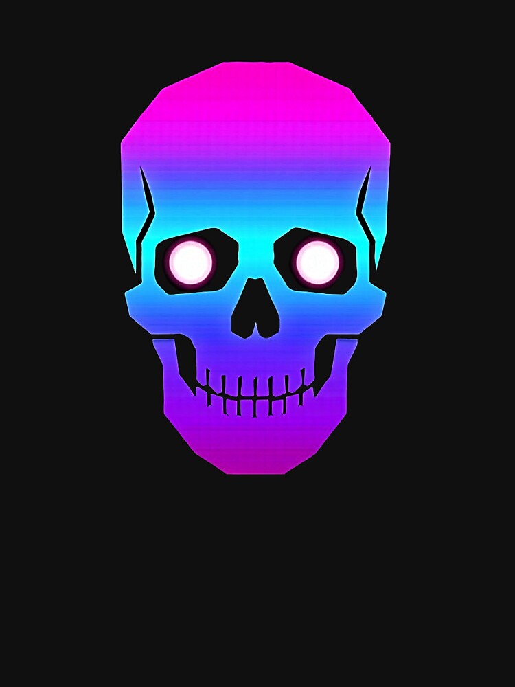 Glowing Neon Skull Vaporwave by DeadpanThreads T-Shirts, Hoodie, Sweatshirt | BlankRebels.com (Image 3)