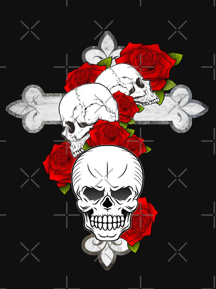 Skull flowers cross Gothic by Tokxin T-Shirts, Hoodie, Sweatshirt | BlankRebels.com (Image 3)