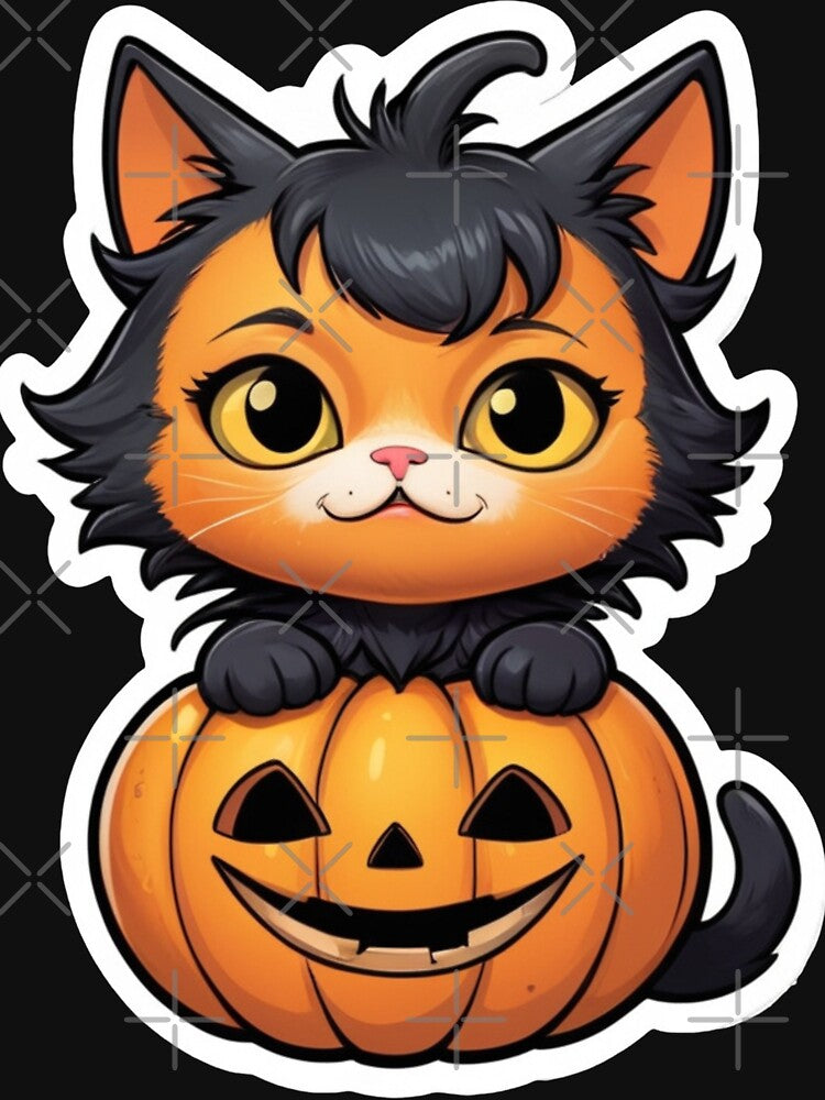 Halloween Cartoon Black Cat by Krieghorn T-Shirts, Hoodie, Sweatshirt | BlankRebels.com (Image 3)