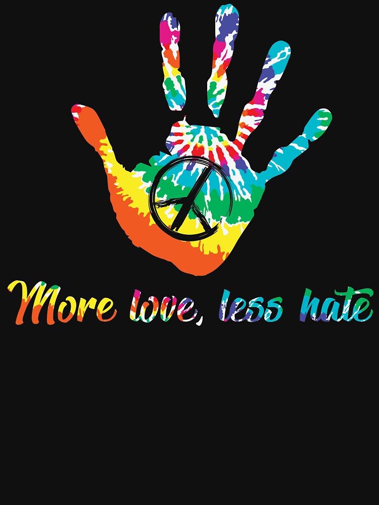 Hippie Flower Children More Love, Less Hate by AEGMEDIA T-Shirts, Hoodie, Sweatshirt | BlankRebels.com (Image 3)