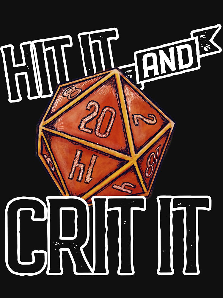Hit It & Crit It - Original Red D20 by RoamingGeek T-Shirts, Hoodie, Sweatshirt | BlankRebels.com (Image 3)