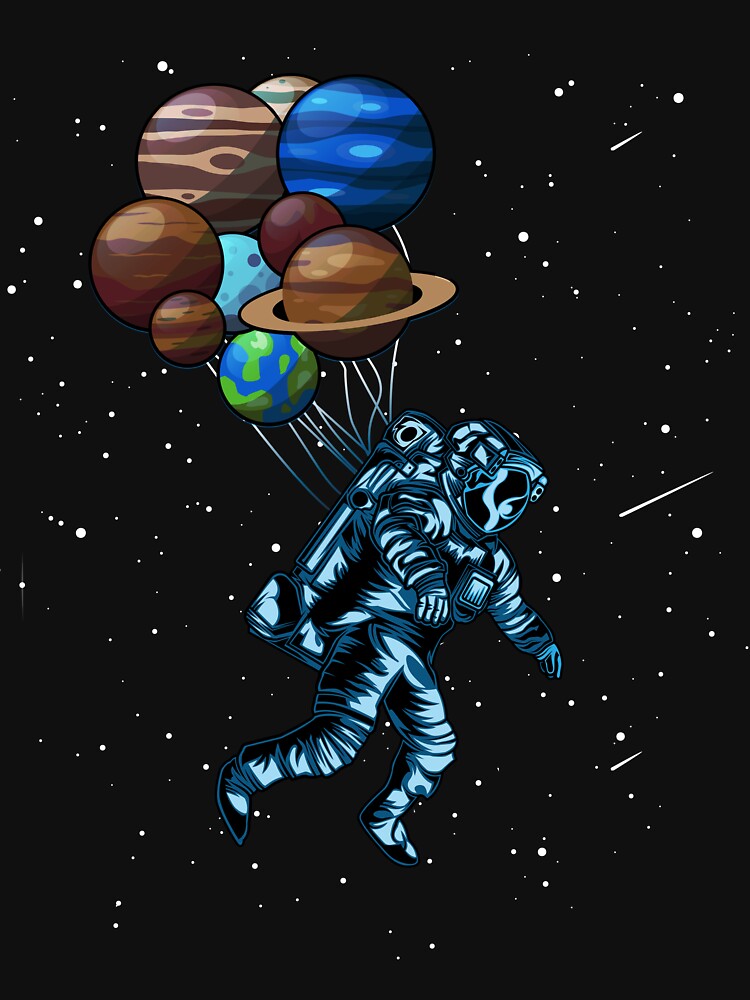Astronaut & Planets Space Cosmos Galaxy Gift Space by Lenny Stahl T-Shirts, Hoodie, Sweatshirt | BlankRebels.com (Image 3)