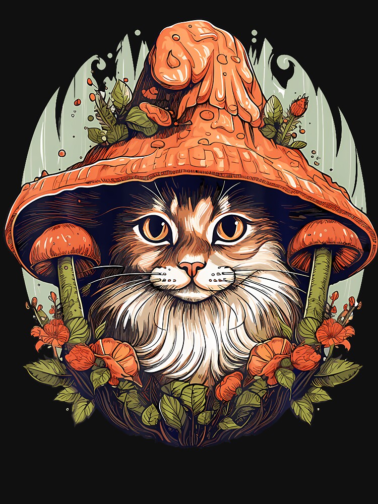 Cottagecore Aesthetic Mushroom Cat Mushroom by TaraLiliana T-Shirts, Hoodie, Sweatshirt | BlankRebels.com (Image 3)